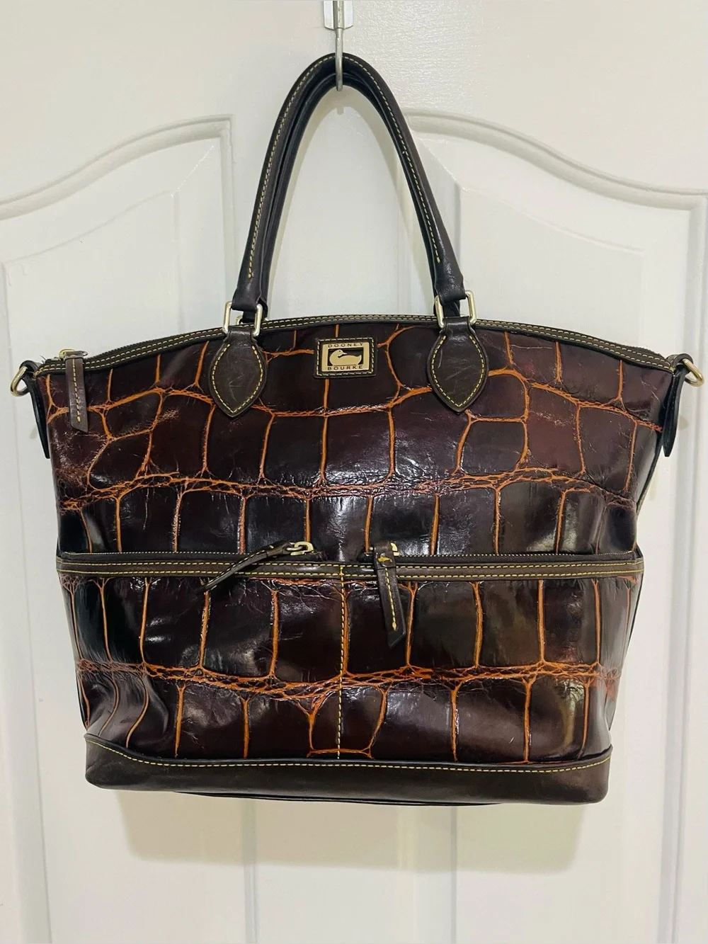 Dooney & Bourke Women's Croc-Embossed Dillen Leather Tote Bag